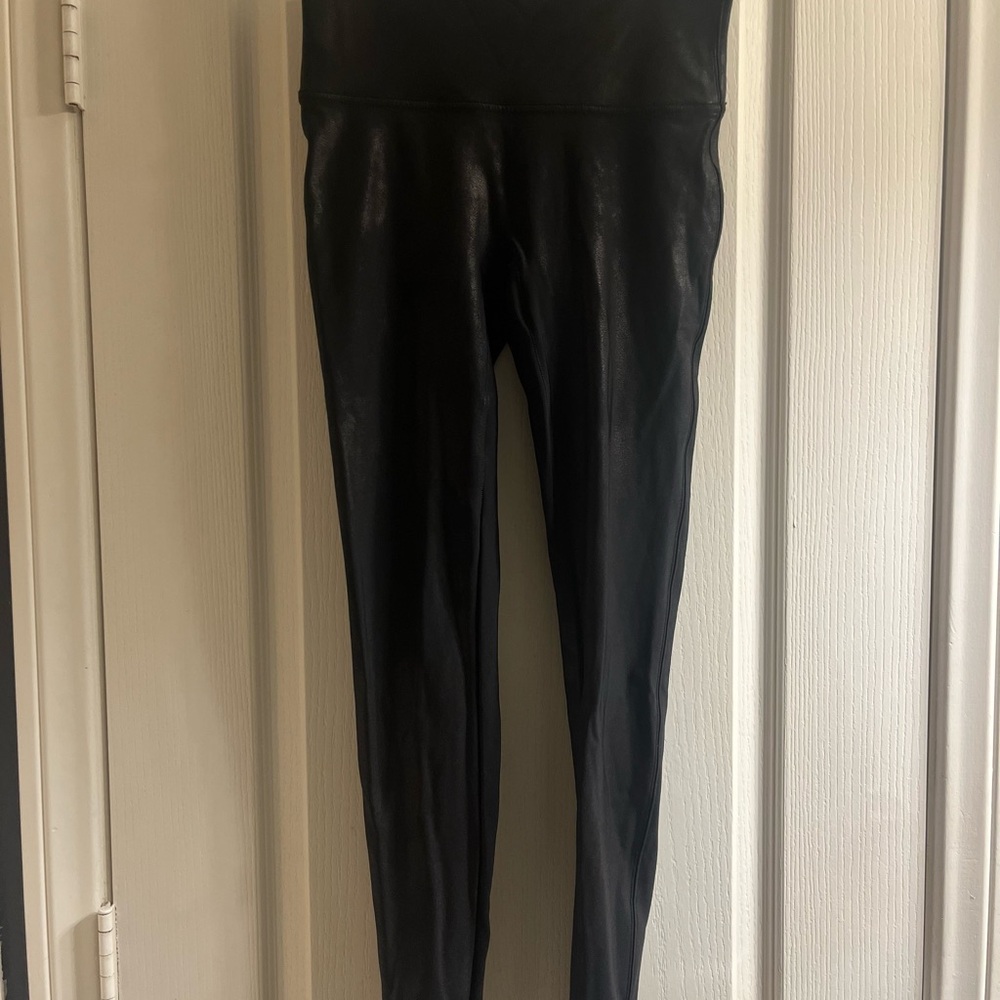 SPANX Shiny Black Leggings